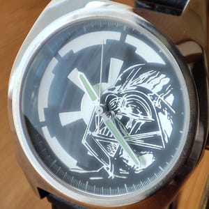Vintage 1997 Unused - Star Wars Watch (DARTH VADER) FOSSIL Silver Wristwatch for Men 20th Anniversary 10000 Limited Edition / present, gift