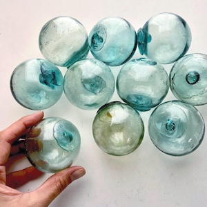 Set mit 10 authentischen japanischen Glas-Fischerposen - Mini-Größe (2 Zoll)