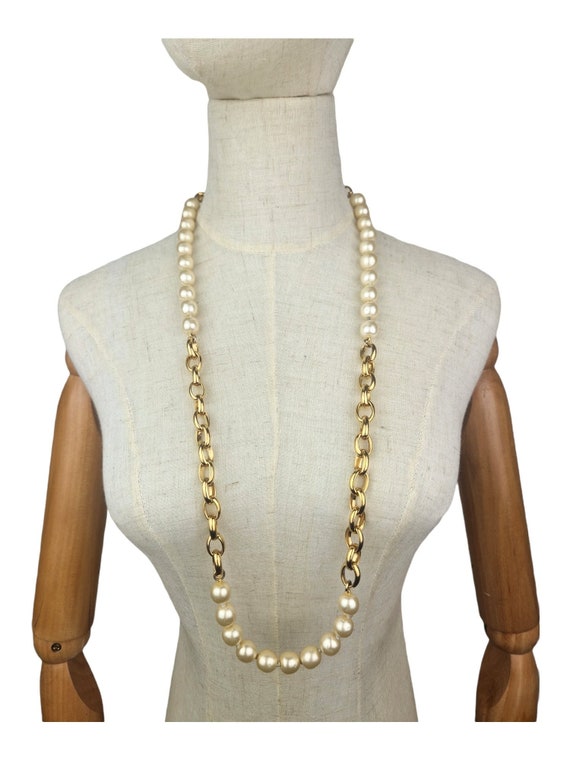 Chanel Baroque Pearl Long Necklace 108cm 