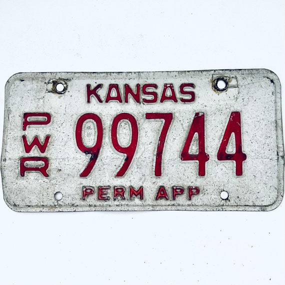 United States Kansas Permanent Power Unit License Plate PWR Etsy