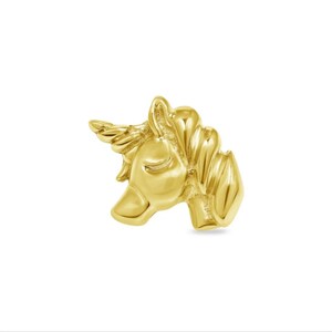 14k Yellow, Rose, White, Solid Gold, UNICRON Stud, Body Jewelry 25g Threadless, 14g and 16g Threaded Pins