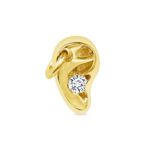 14k Yellow, Rose, White, Solid Gold, PIERCED EAR Stud, Body Jewelry 25g Threadless, 14g and 16g Threaded Pins