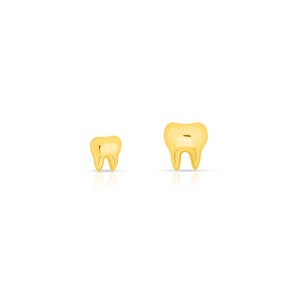 14k Jaune, Rose, Blanc, Or massif, Goujon de dent, Bijoux de corps 25g Sans fil, 14g et 16g Épingles filetées