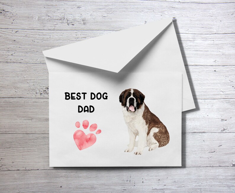 Father's Day Card Printable From the Dog, Happy Fathers Day Card, Dog ...