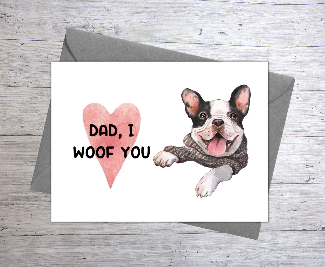 Father's Day Card Printable From the Dog, Happy Fathers Day Card, Dog ...