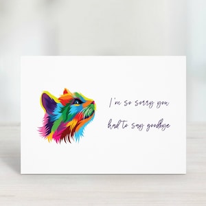 Haustier Beileidskarte, Verlust der Katze Karte, Beileidskarte Haustier, Katze Beileidsgeschenk, Haustier Verlust Karte, Haustier Trauer Geschenk, digitaler Download