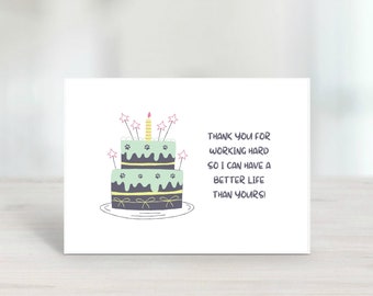 Divertente biglietto di auguri di compleanno per cani: regalo per mamma/papà (stampabile)