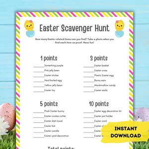 Easter Scavenger Hunt For Kids, Printable Easter Games, Treasure Hunt, Easter Hunt Clues, Easter Activity For Kids