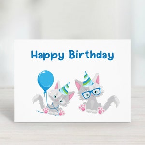 Carte de joyeux anniversaire du chat, carte de papa chat, carte de maman de chat, carte drôle de chat, carte d'anniversaire de meilleur ami, carte d'anniversaire de papa