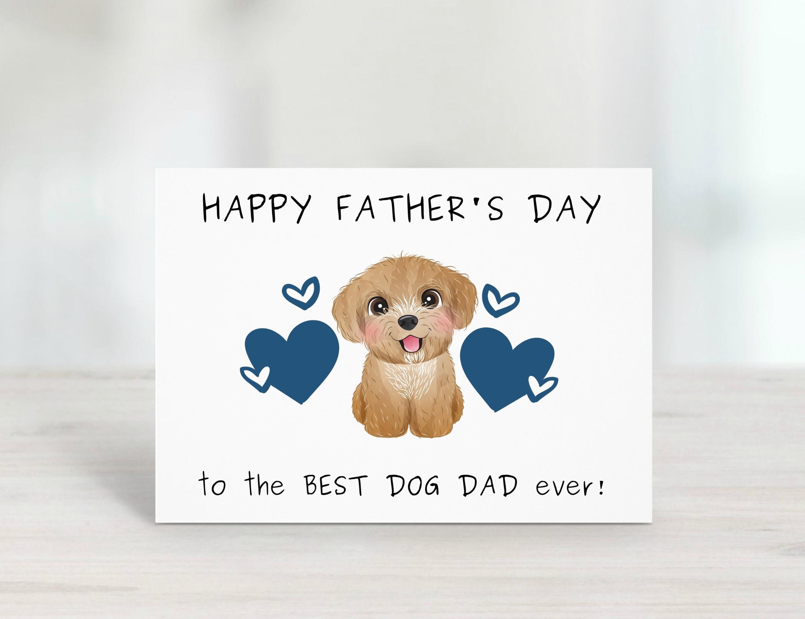 Printable Father's Day Card From the Dog, Happy Fathers Day Card, Dog ...