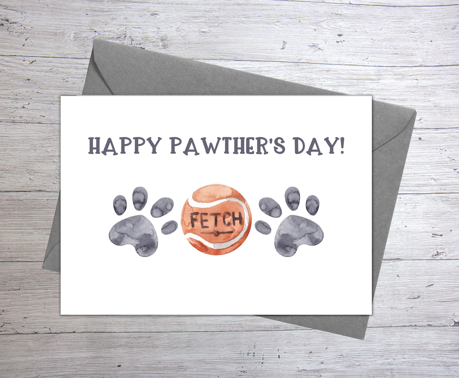 Father s Day Card Printable From The Dog Happy Fathers Etsy
