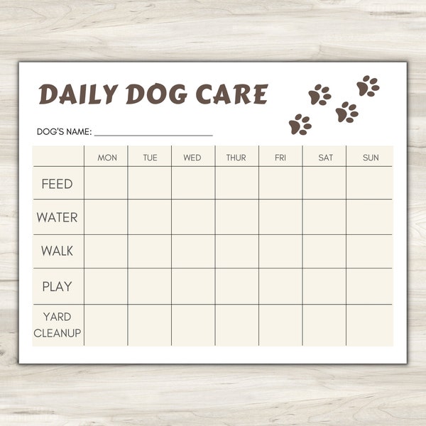 Dog Chore Chart For Kids, Pet Planner, Pet Chore Chart, Puppy Care Tracker, Pet Care Planner, Pet Chores Tracker, Kids Chore Chart