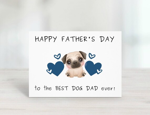 Father's Day Card Printable From the Dog Happy Fathers - Etsy