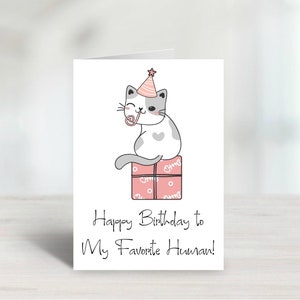 Carte de joyeux anniversaire du chat, carte de papa chat, carte de maman de chat, carte drôle de chat, carte d'anniversaire de meilleur ami, carte d'anniversaire de papa