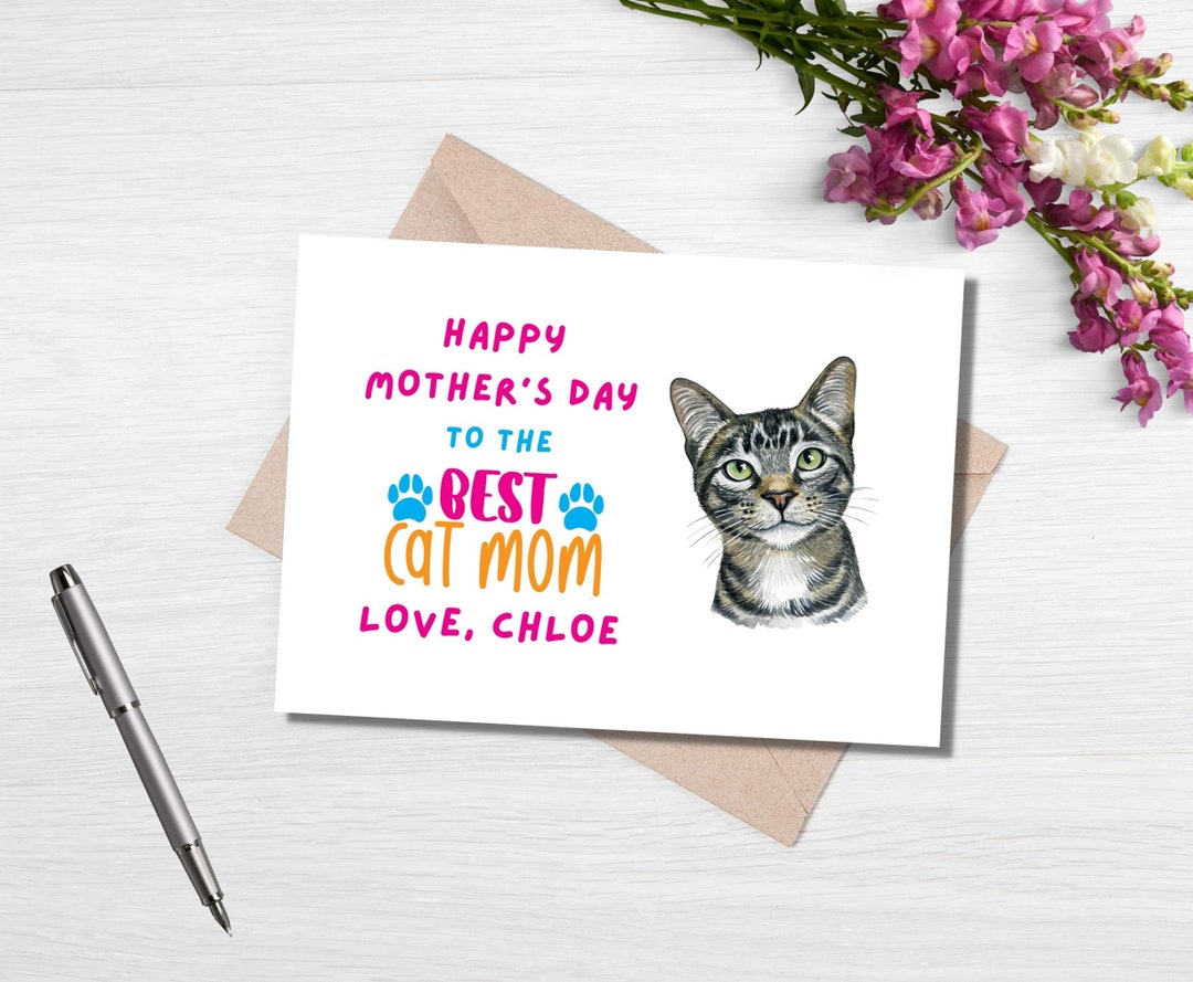 Funny Mothers Day Card From the Cat Printable Greeting Card, Printable ...