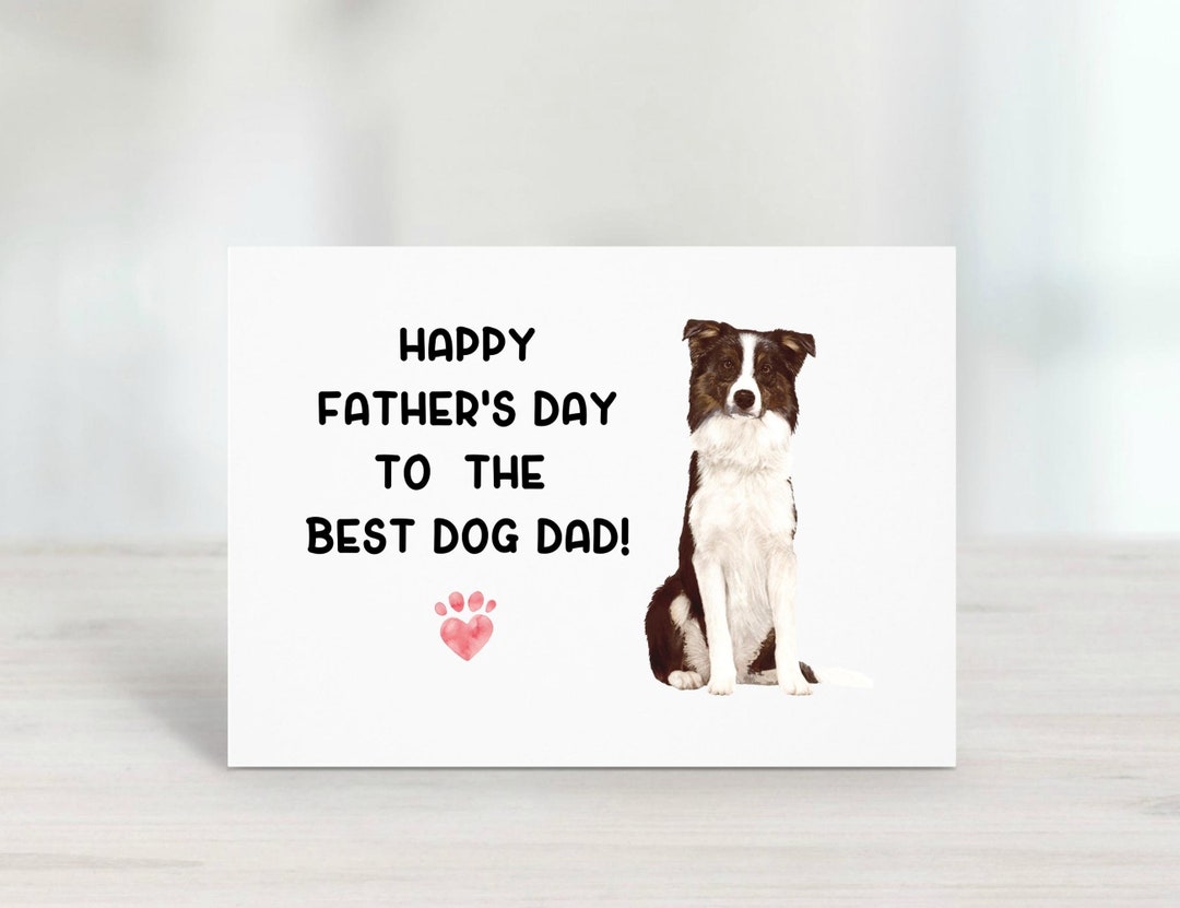 Father's Day Card Printable From the Dog, Happy Fathers Day Card, Dog ...
