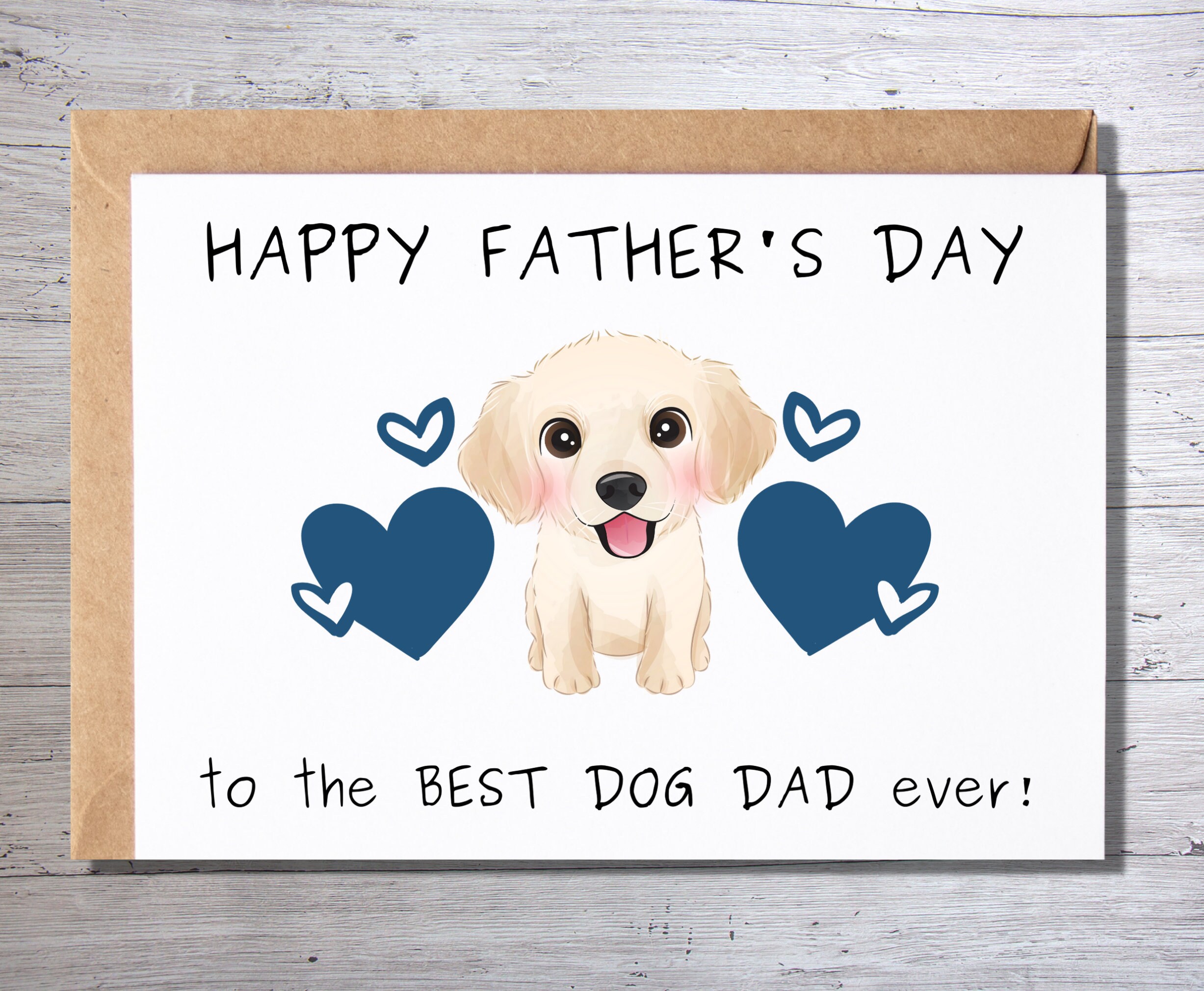Printable Father's Day Card From the Dog, Pet Dad Card, Card From Wife ...