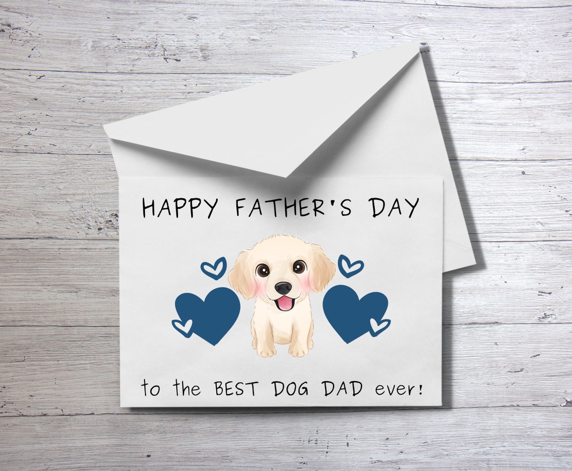 Printable Father's Day Card From the Dog, Pet Dad Card, Card From Wife ...