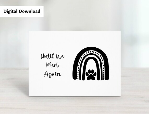 Pet Sympathy Card Printable Loss of Dog Card Sympathy Card - Etsy Singapore
