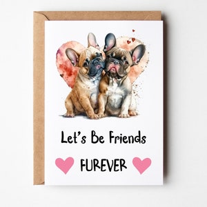 Français Bulldog Card, Carte de vœux imprimable pour la Saint-Valentin, Cartes drôles de Saint-Valentin, Carte d’amitié, Carte de Saint-Valentin pour chien
