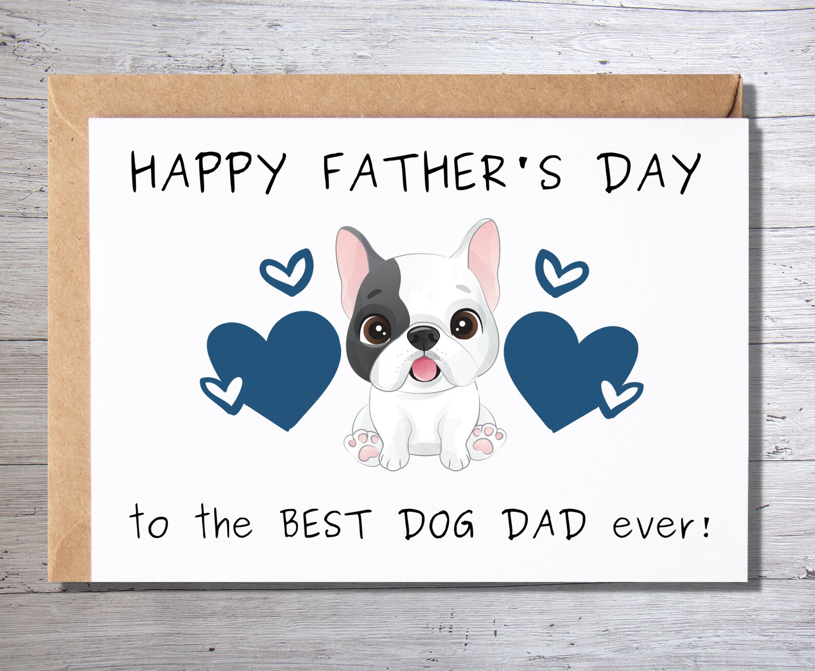 Father's Day Card Printable From the Dog, Happy Fathers Day Card, Dog ...
