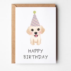 Hond verjaardagskaart, kaart voor hondenliefhebber, grappige kaart van de hond, verjaardagskaart van de hond, huisdier verjaardagskaart, Labrador kaart, digitale download