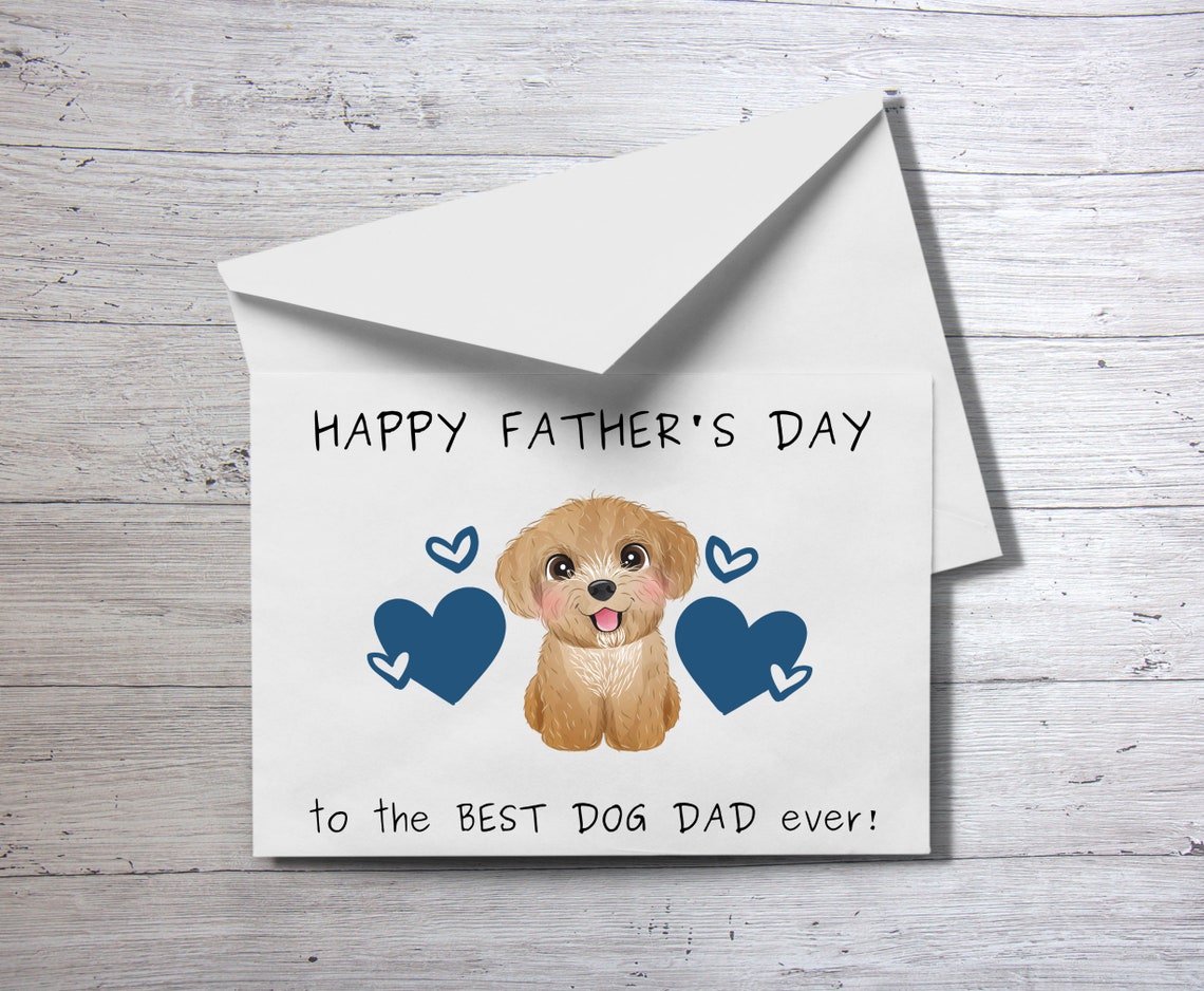 Printable Father's Day Card From the Dog, Happy Fathers Day Card, Dog ...