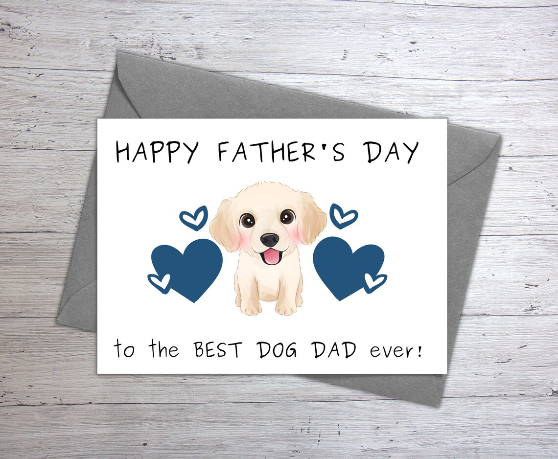 Printable Father's Day Card From the Dog, Pet Dad Card, Card From Wife ...