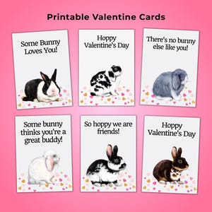 Printable Bunny Valentine’s Day Cards — Easy Classroom Valentines & Last-Minute Kids Printables