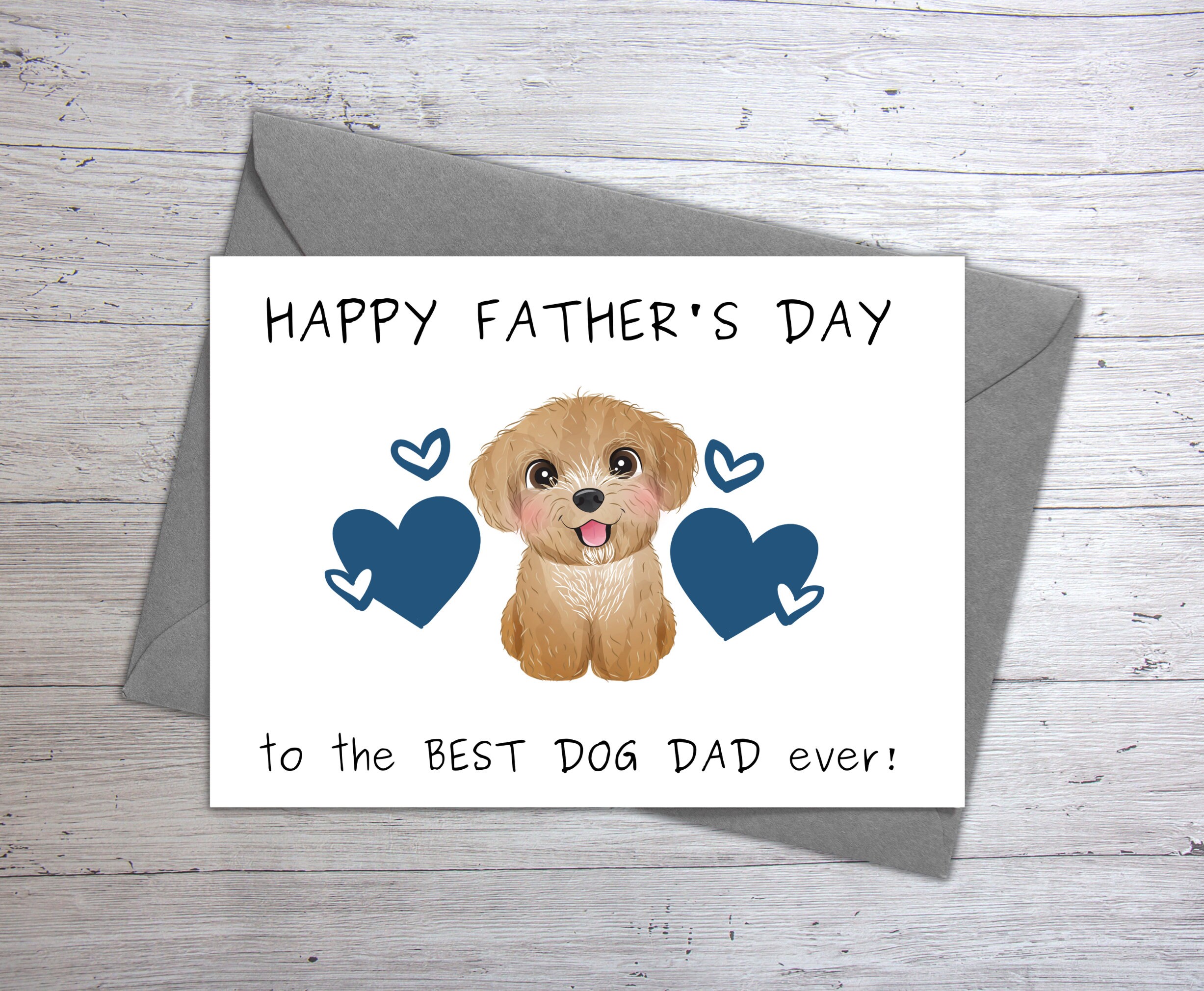 Printable Father's Day Card From the Dog, Happy Fathers Day Card, Dog ...