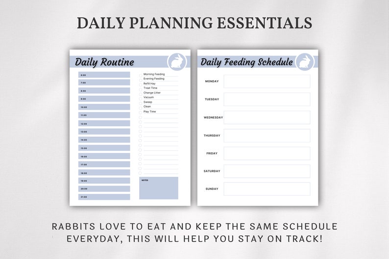 Rabbit Care Planner: Bunny Health Tracker (printable PDF) - Etsy