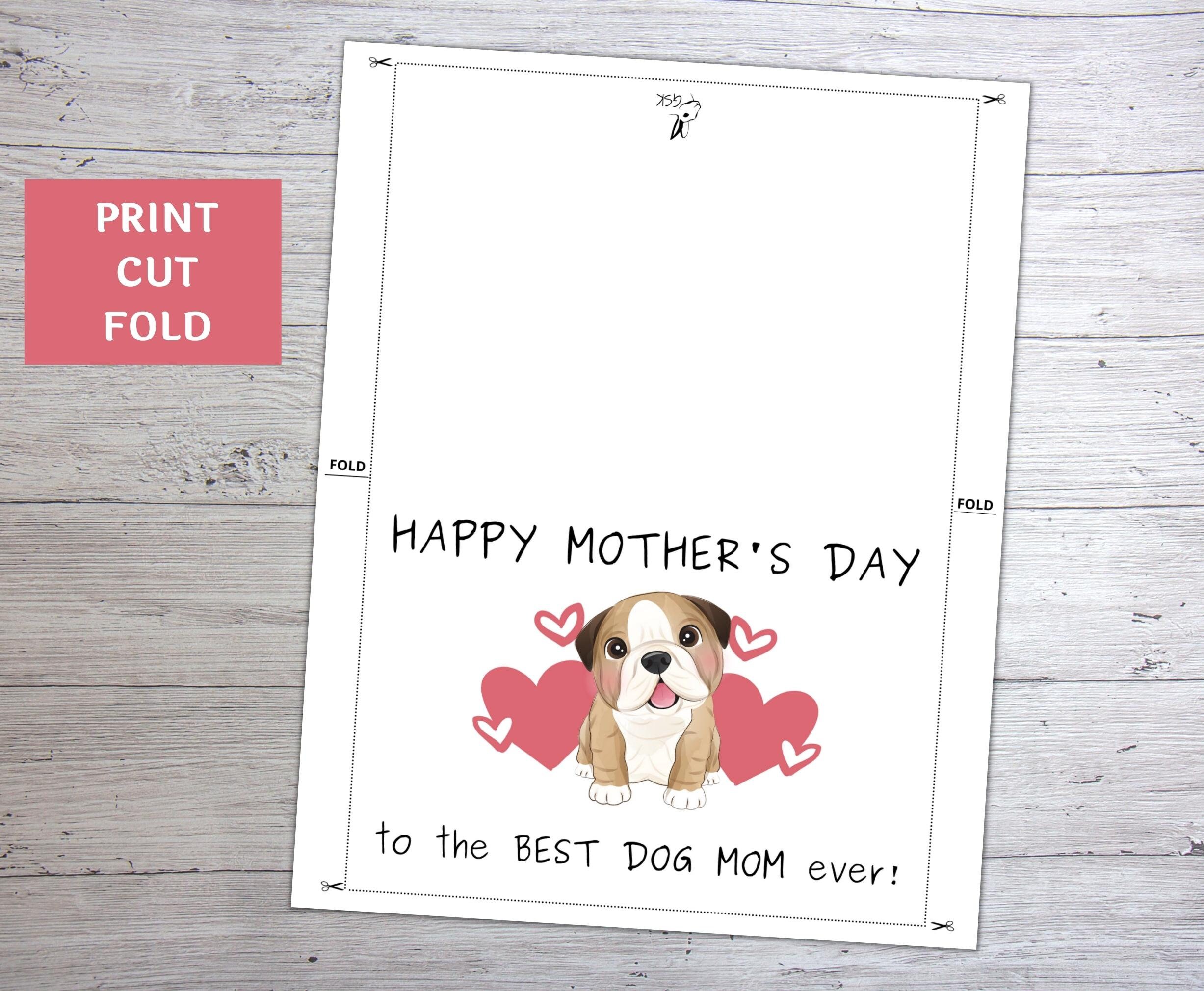 Funny Mother's Day Card From the Dog Printable, Dog Mom Card, Printable ...