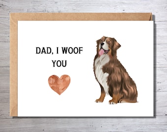 Father's Day Card Printable From the Dog Happy Fathers | Etsy