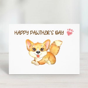 Father&#39;s Day Card Printable From The Dog,  Happy Fathers Day Card, Dog Dad Joke Card, Dog Dad Card, Card From Dog, Funny Dog Dad, Corgie