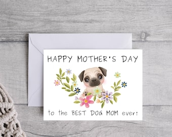 Funny Mother's Day Card From the Dog Printable, Dog Mom Card, Printable ...