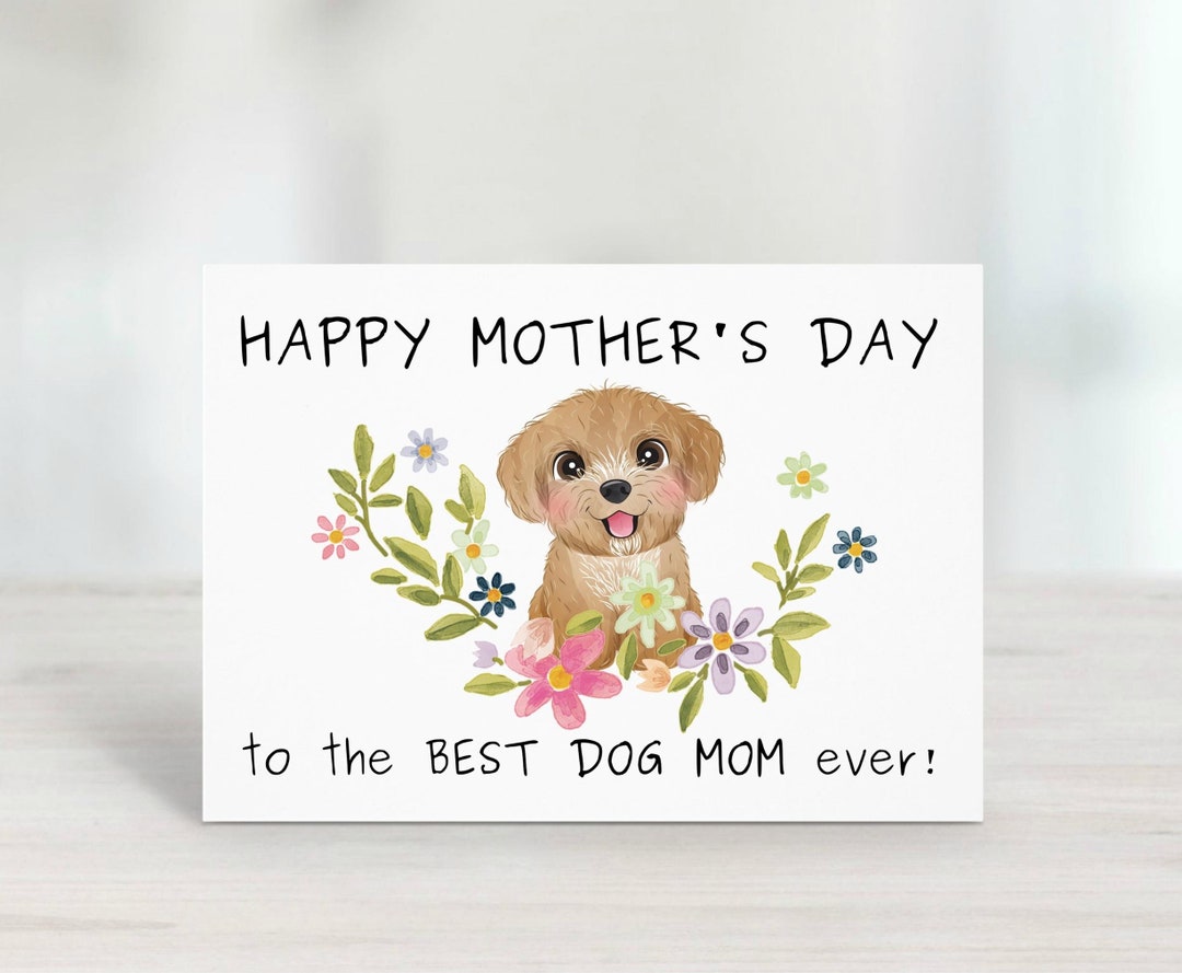 Funny Mother's Day Card From the Dog Printable, Dog Mom Card, Printable ...
