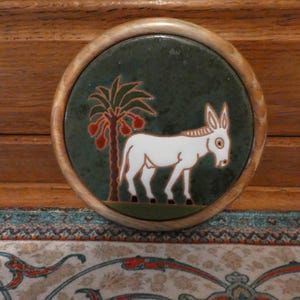 Egyptian Ceramic and Wood Frame