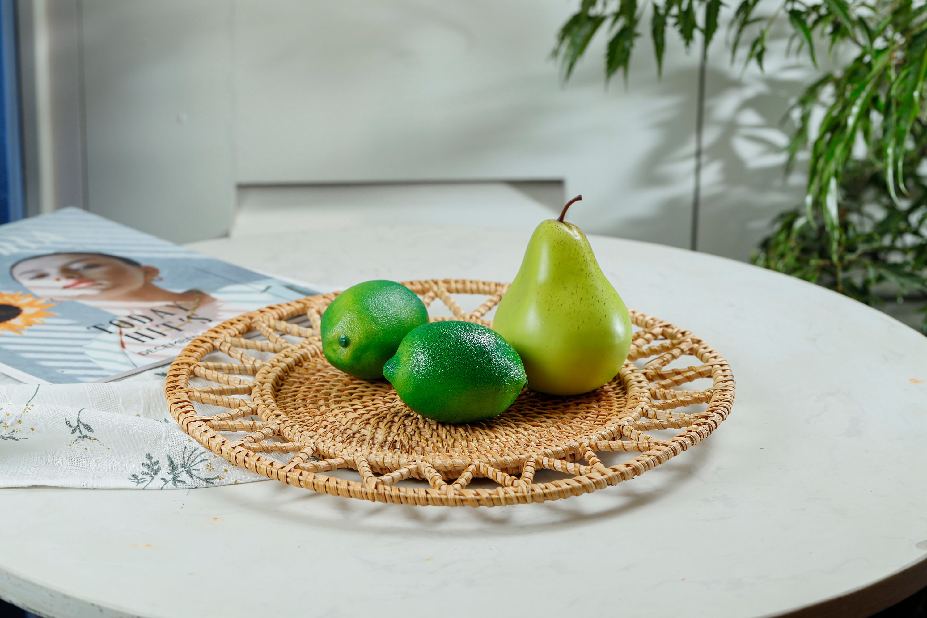 Set of 4 Trays Underplates Rattan Placemats Set Handwoven Etsy
