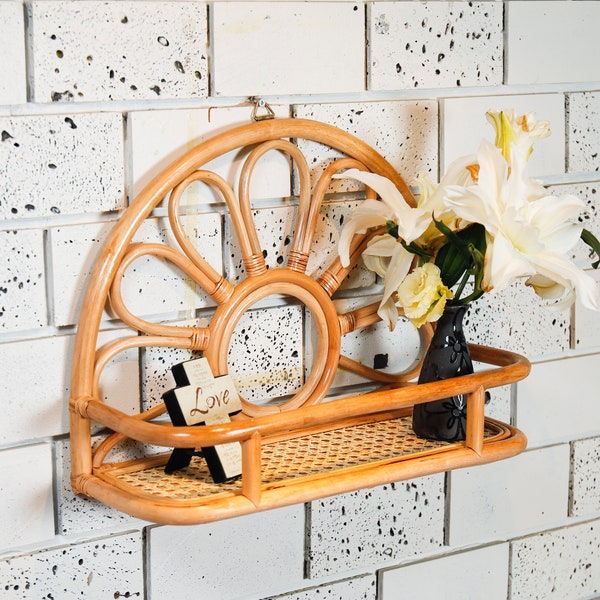 Wicker Wall Shelf Etsy
