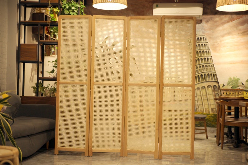 Panel Room Divider Rattan Room Divider Wood Room Divider Etsy Australia