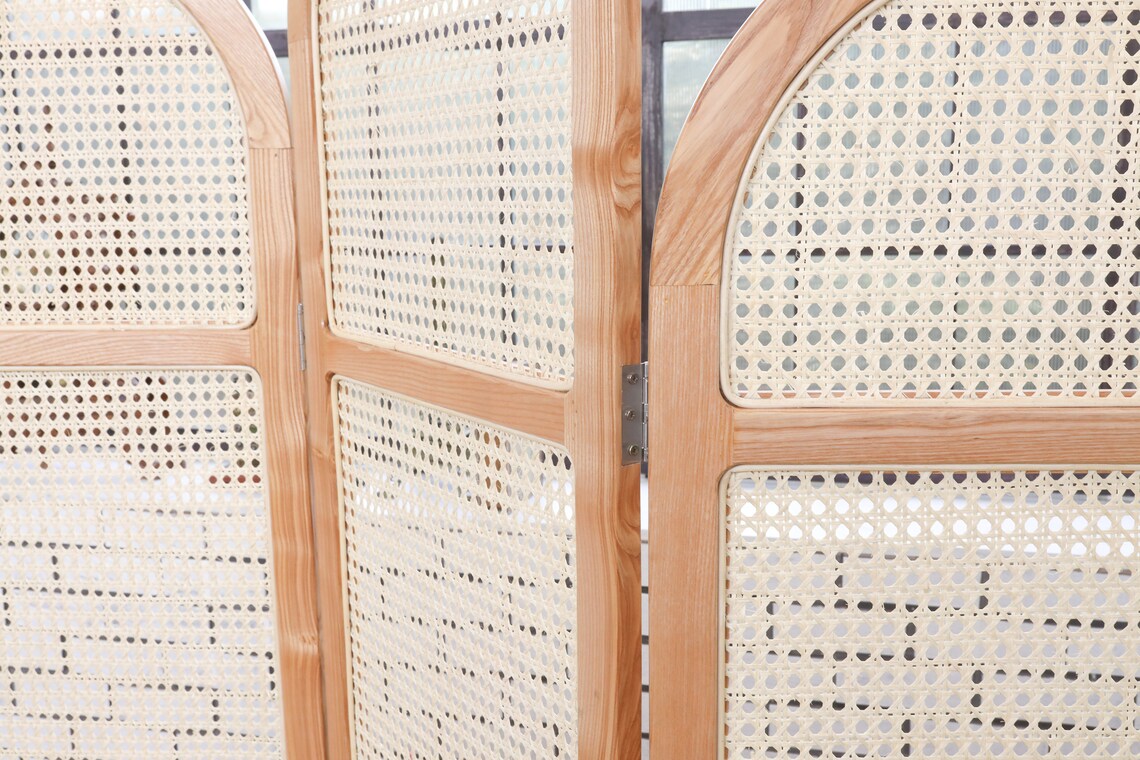 Panel Room Divider Rattan Room Divider Wood Room Divider Etsy