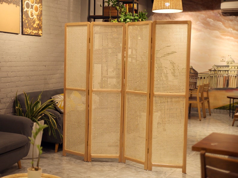 Panel Room Divider Rattan Room Divider Wood Room Divider Etsy Australia
