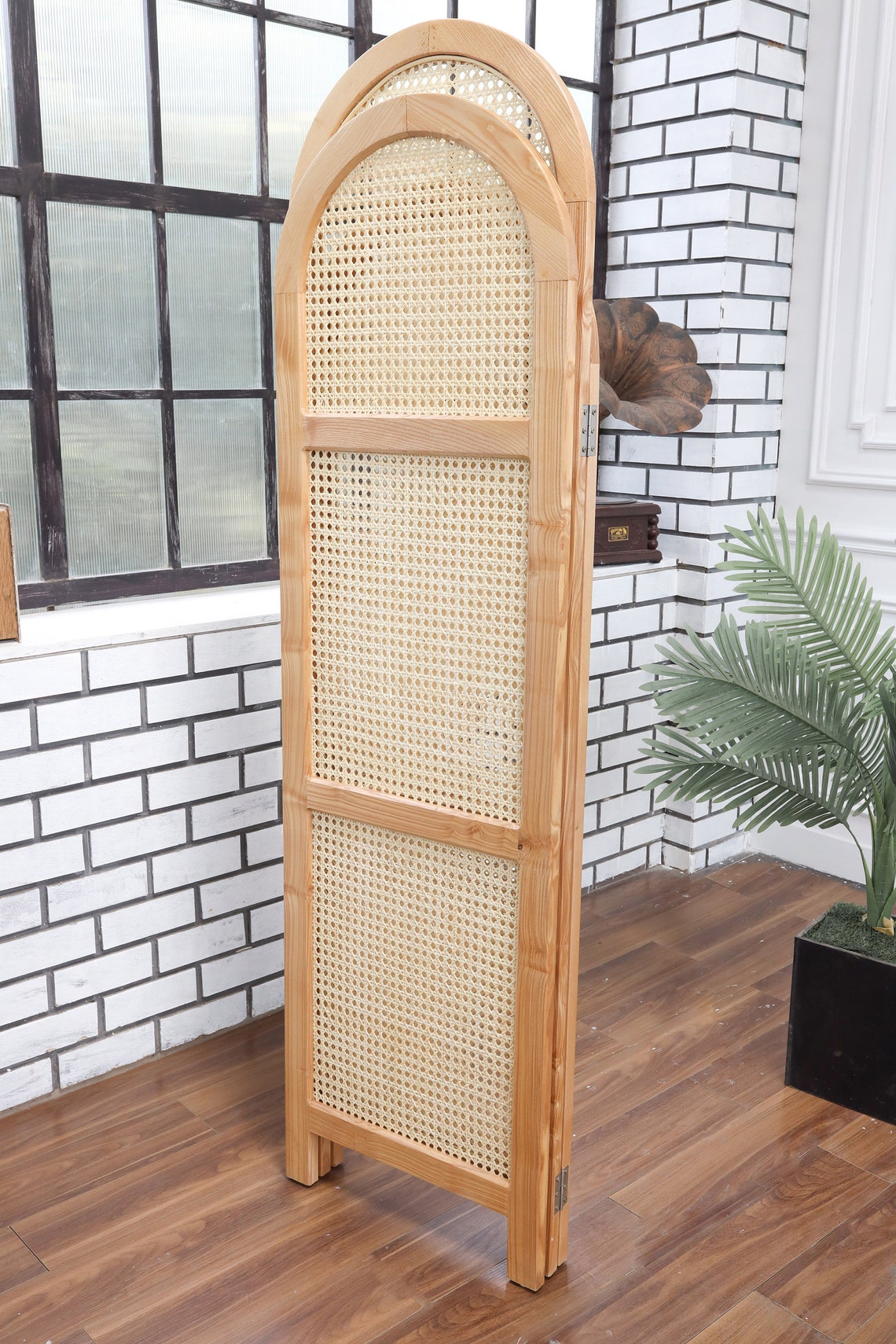 Panel Room Divider Rattan Room Divider Wood Room Divider Etsy