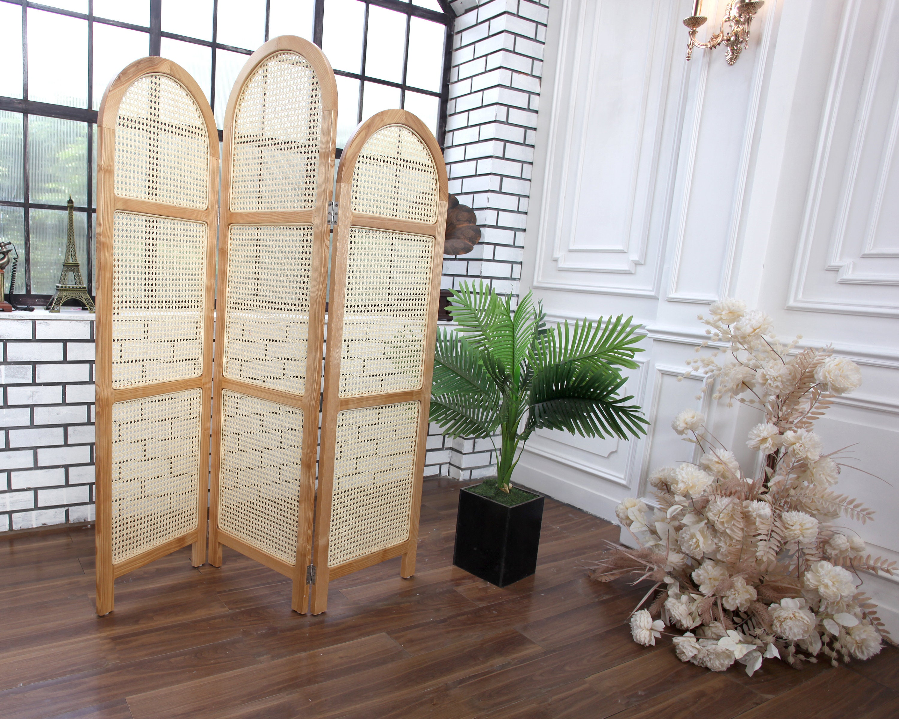 Panel Room Divider Rattan Room Divider Wood Room Divider Etsy