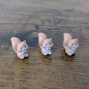 Mini Magnets - Chipmunks | Set of 3 | Little Pet Magnets | Baby Farm Zoo Animals | Small Decorative Magnet for Fridge | Little Squirrel Gift