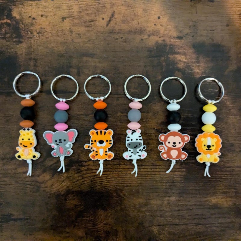 Beaded Animal Keychain - Etsy