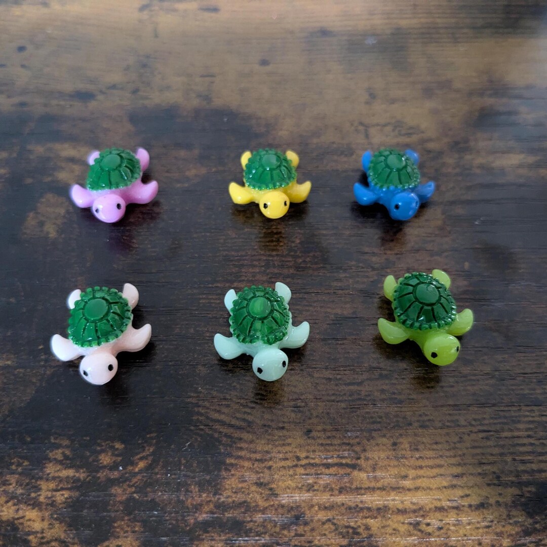 Turtle Races With Magnets Mini Magnets - Colorful Turtles | Set of 6 | Baby Animal Magnets ...