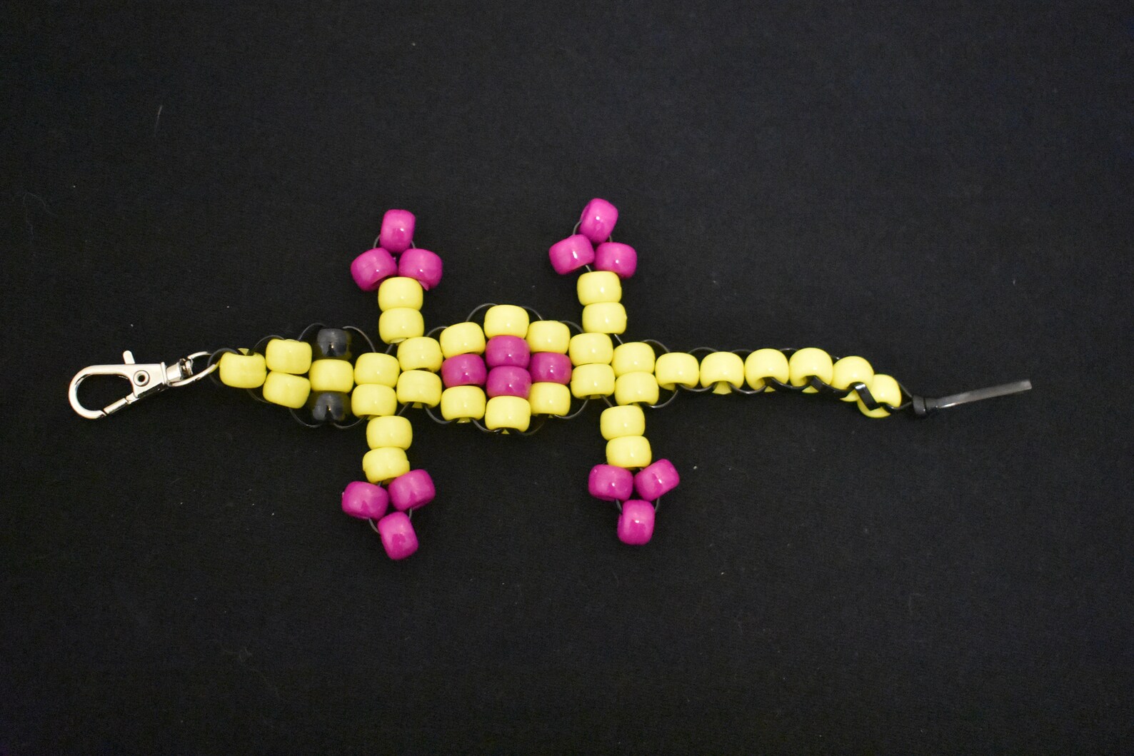 Beaded Lizard Keychain Gecko Keychain Pony Bead Lizard Etsy