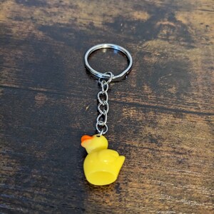Cute Rubber Duck Keychain | Baby Duckling Keychain | Yellow Duck ...