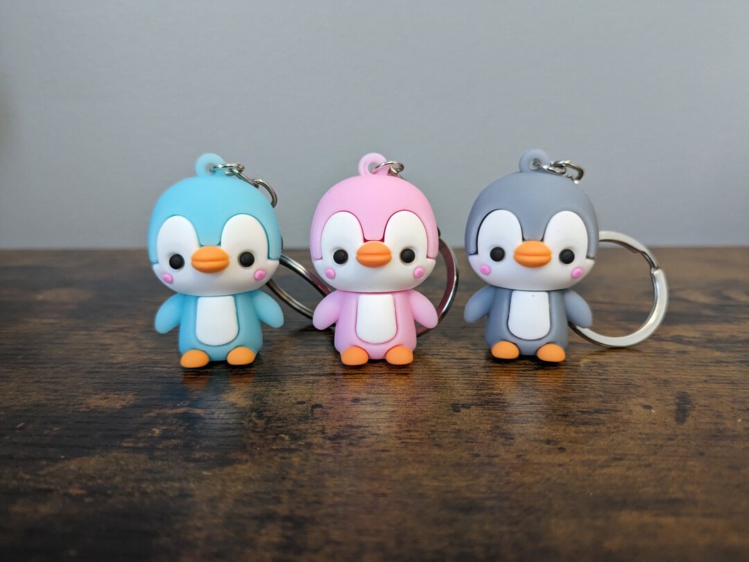 Cute Baby Penguin Keychain | Little Bird Keychain | Figurine Keychain ...